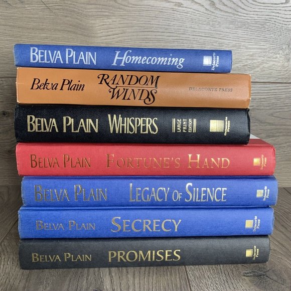 Belva Plain Lot of 7 Hard Cover Books Promises, Secrecy, Whispers, Etc - Picture 1 of 14